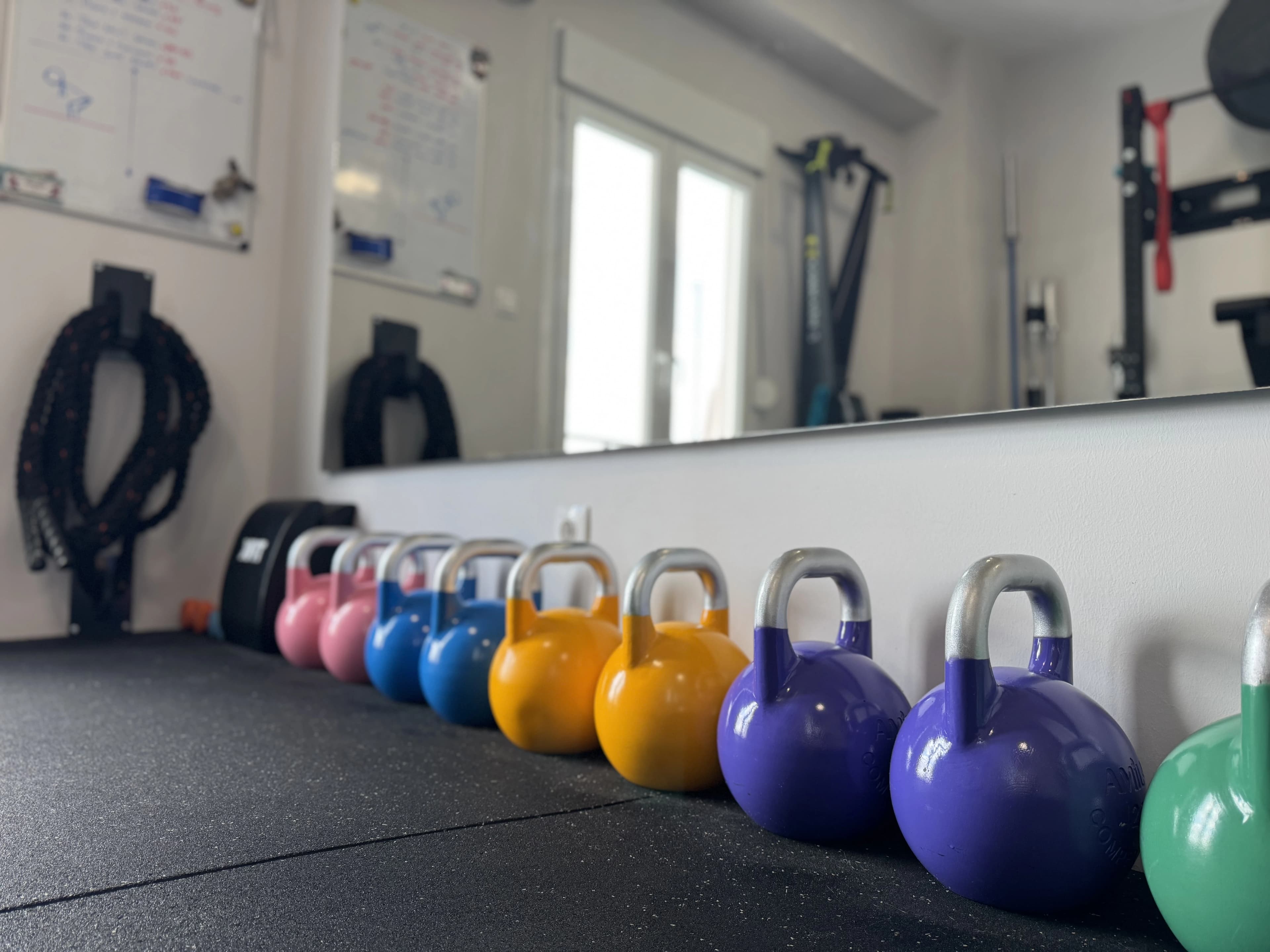 Xanthos Angelos PT gym studio on Tinos island equipment